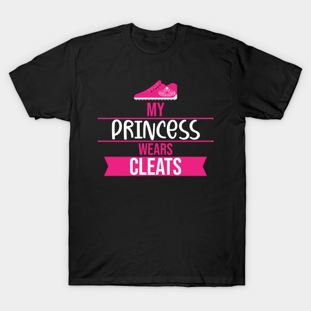 My Princess Wears Cleats Softball Team Heart Crown T-Shirt by jkshirts